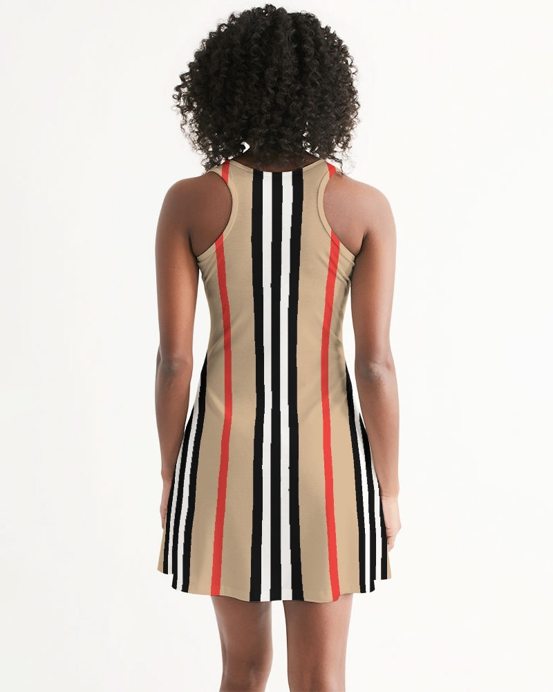 Stripes Women's All-Over Print Racerback Dress