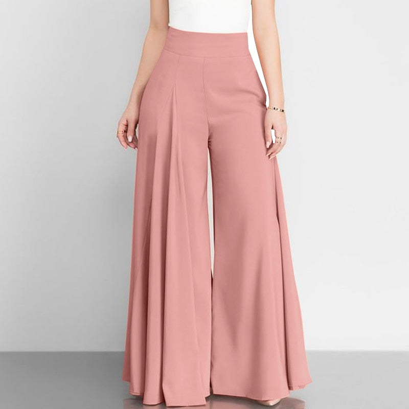 Elegant High Waist Wide Leg Palazzo Pants