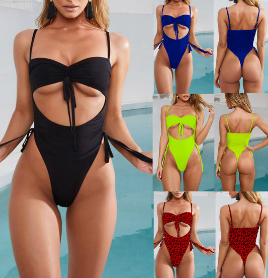 Bikini Ladies One Piece Bandage Swimsuit Sports Bikini Swimwear