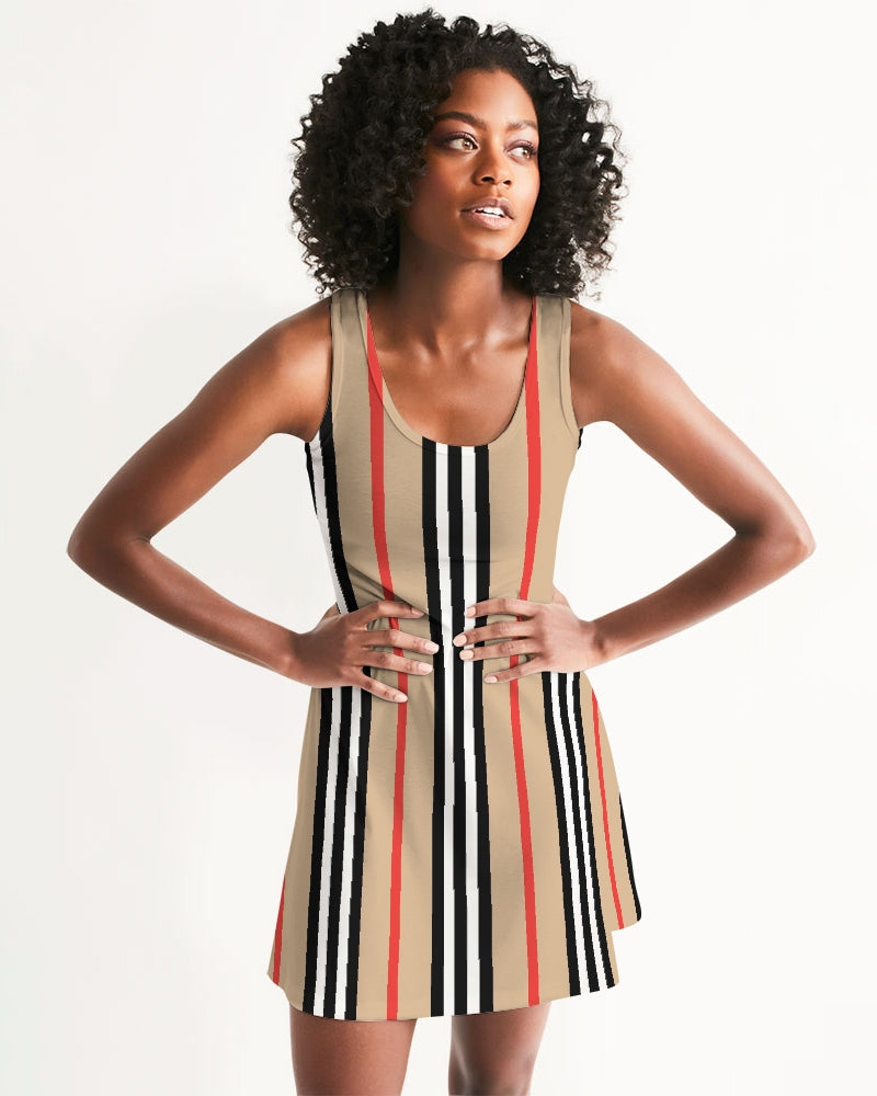 Stripes Women's All-Over Print Racerback Dress