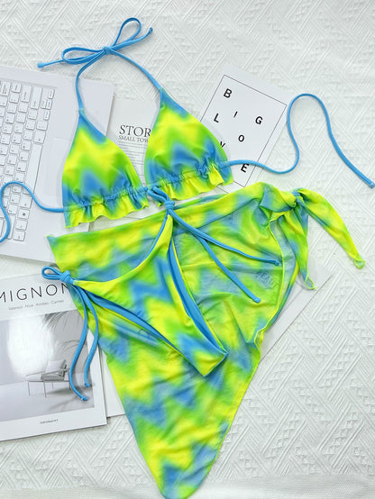 Bikini Tie Dye Swimsuit Bikini New Swimsuit Ladies Split Swimwear