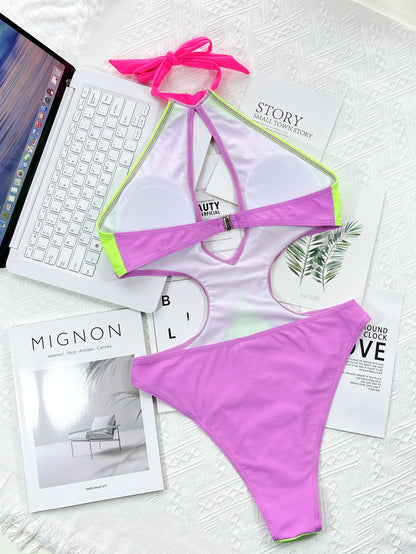 New Contrast Color Bikini Sexy Swimsuit