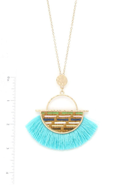 Half Circle Tassel Pendant Necklace