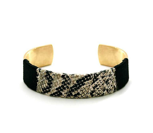 Pulsera con estampado de piel de animal de moda