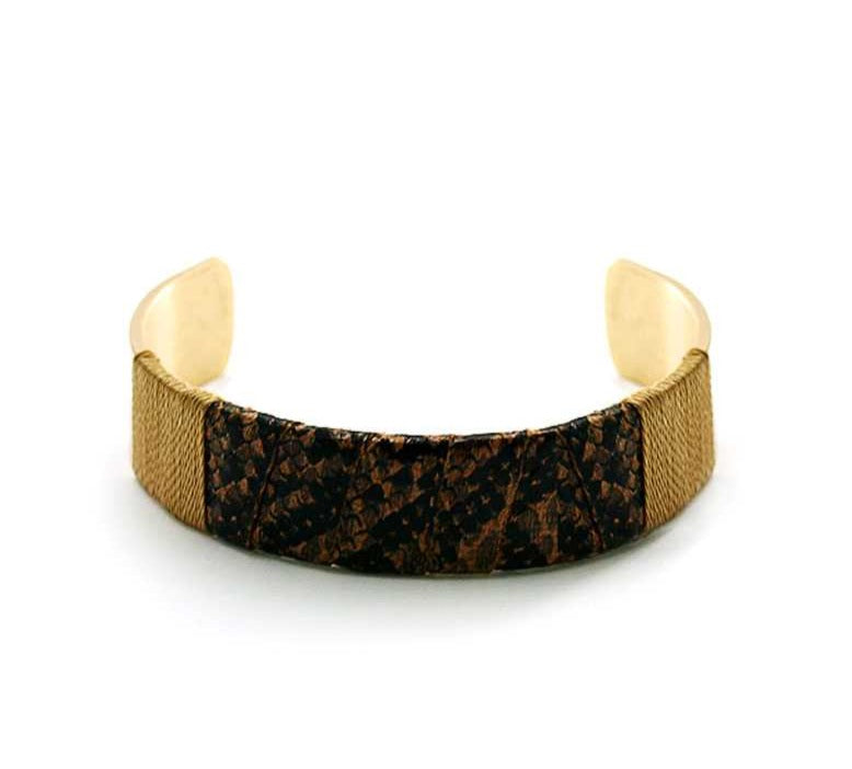 Pulsera con estampado de piel de animal de moda