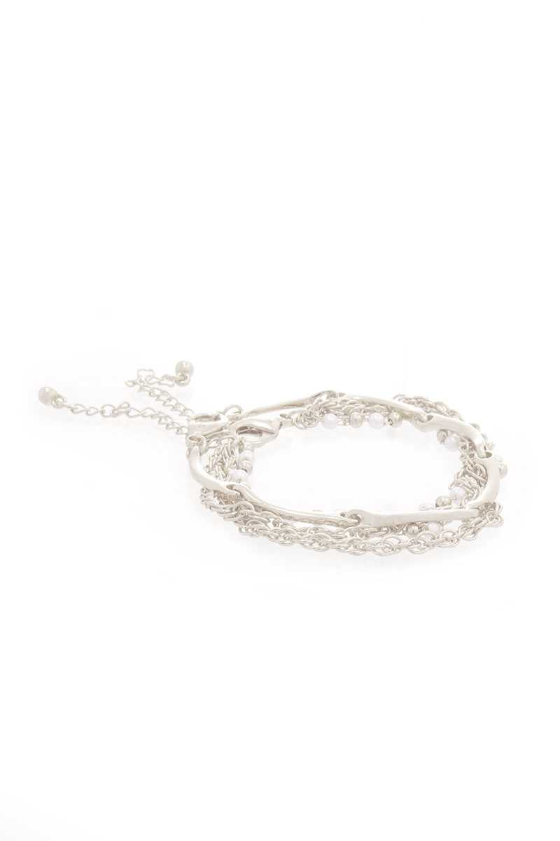 Pulsera de cadena multicapa Pearl Point