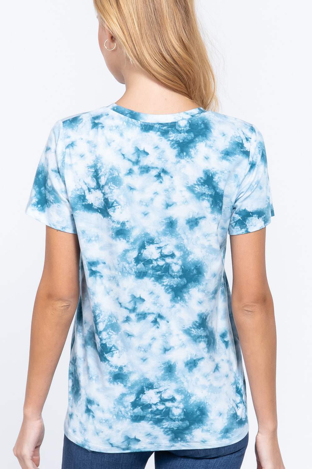 Short Slv Tie-dye Cotton Jersey Top