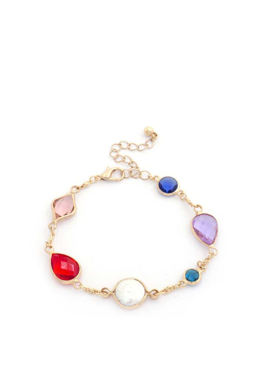 Pulsera con forma de lágrima y gemas de Sodajo