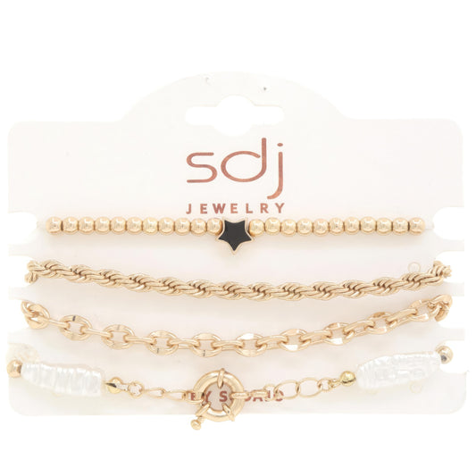 Conjunto de pulsera con cuentas de estrella de Sodajo