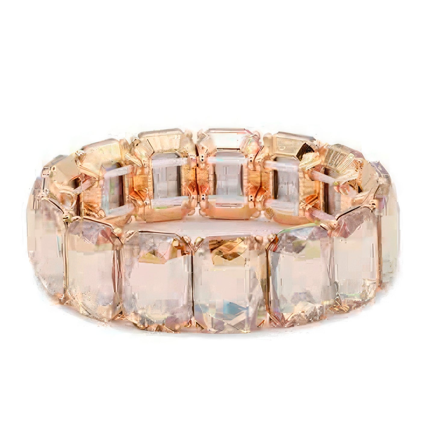 Pulsera elástica de piedra de cristal