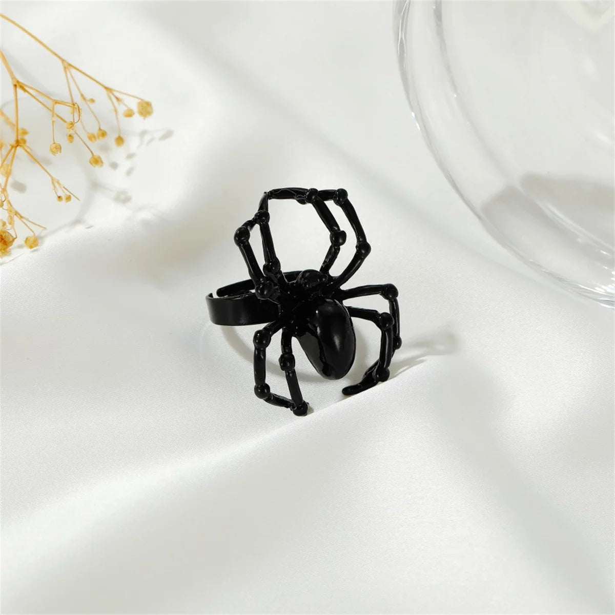 Creative Gothic Black Spider Animal Rings Funny Halloween Party Octopus Wizard Hat Ghost Pumpkins Finger Rings Halloween Jewelry