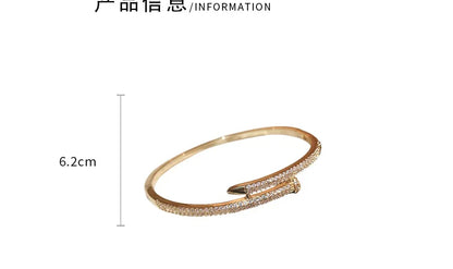 2024 New Korean Bangle Luxury Bracelet Elegant Fashion Simple Shiny Bracelet