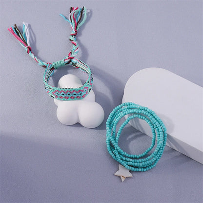 Bohemian Handmade Beads Anklets Embroidery Braided Ankle Bracelets Summer Beach On Leg Foot Chain Female Girls Jewelry Gifts