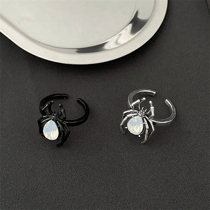 Creative Gothic Black Spider Animal Rings Funny Halloween Party Octopus Wizard Hat Ghost Pumpkins Finger Rings Halloween Jewelry