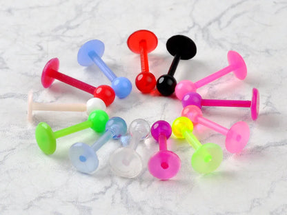 40PC Soft Silicon Nose/Lip/Tongue Piercings Helix Ear Piercing Women Men Septum Rings Body Piercing Jewelry