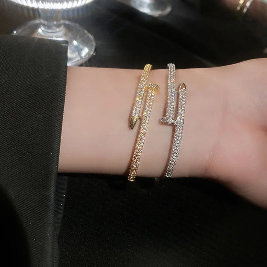 2024 New Korean Bangle Luxury Bracelet Elegant Fashion Simple Shiny Bracelet