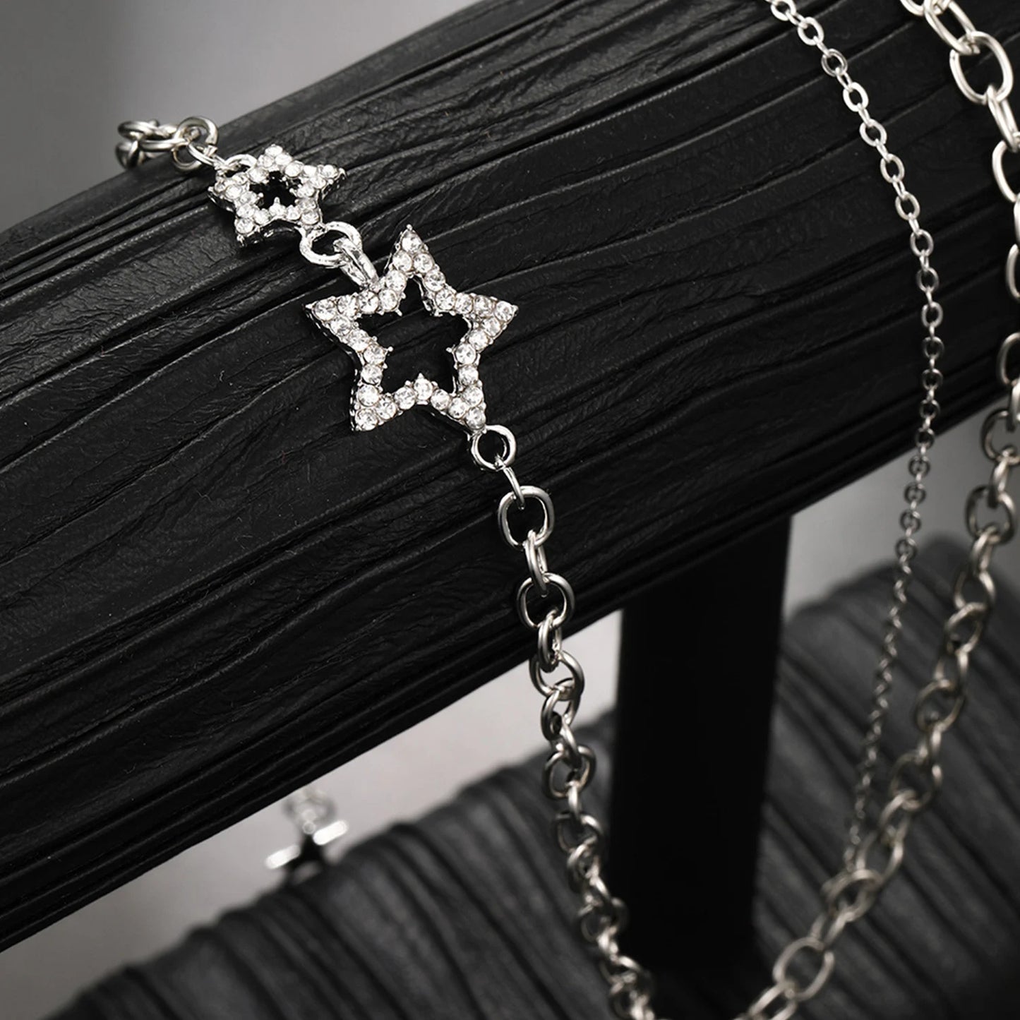 Y2K Star Zircon Pendant Necklace for Women Luxury Sweet Cool Girl Punk Heart Clavicle Chain 2024 New Fashion Jewelry Party Gift