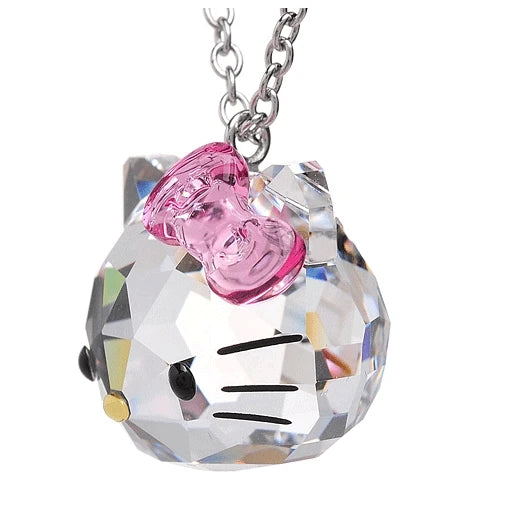 2023  Anime Necklace Pink Crystal Cute Cat Porcelain Brand Trendy Pendants Necklace Fashion Jewelry for Women Gift