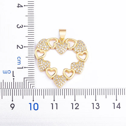 Nidin Romantic Heart Love Pendant Necklace for Women Choker Long Chains Neck Gold Color Collar Lovers Gift Boho Party Jewelry