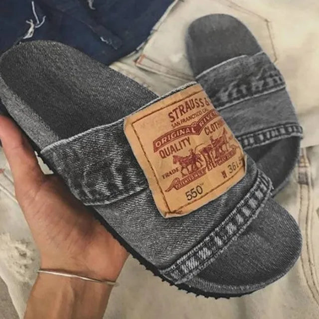 Sandalias Levi Strauss Denim Slides Zapatos sin cordones de verano 