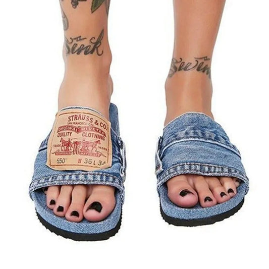 Levi Strauss Denim Slides Sandals Summer Slip On Shoes
