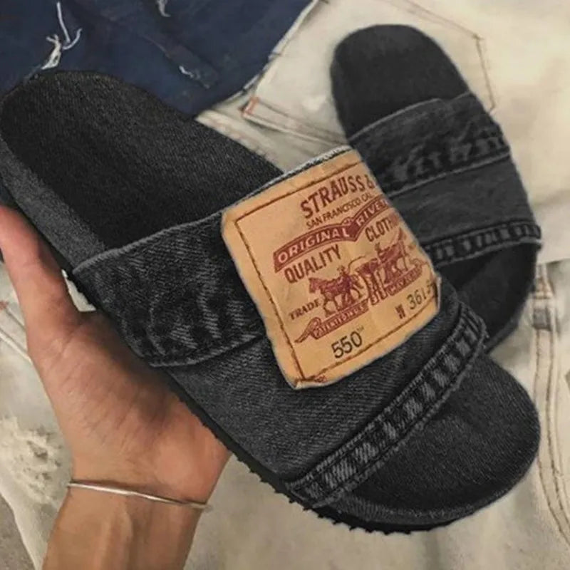 Sandalias Levi Strauss Denim Slides Zapatos sin cordones de verano 