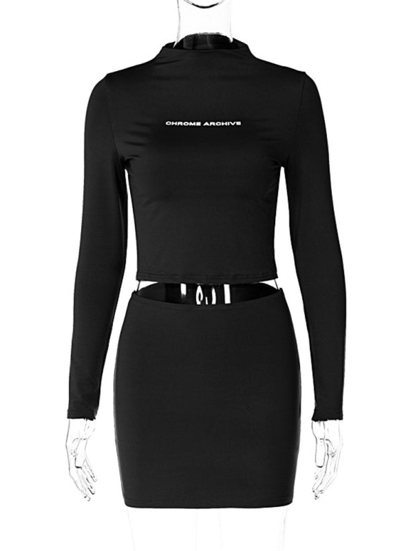 Chrome Archive Cropped Top + Mini Skirt Set