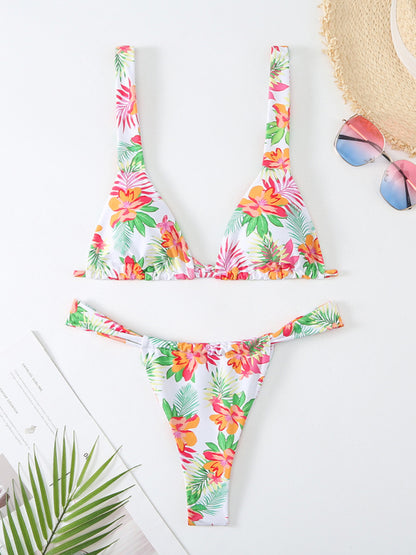 Pattern Backless Bikini