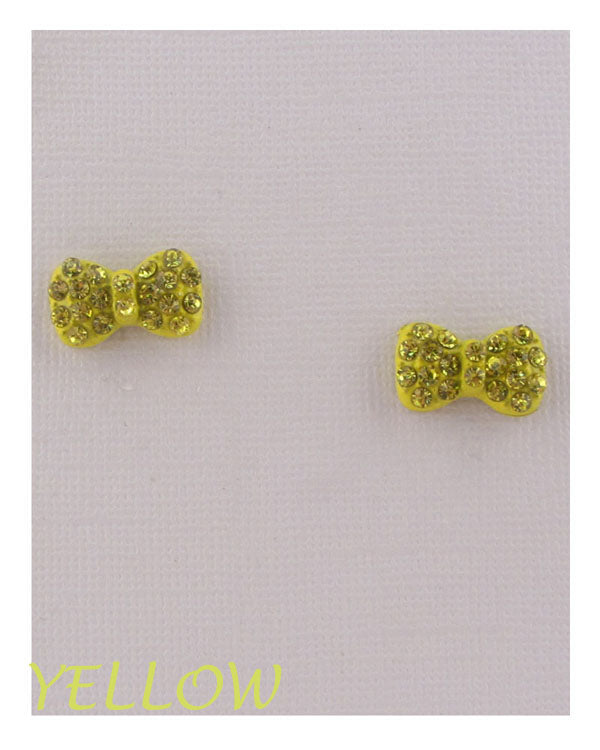 Pendientes lazo con strass decorativa