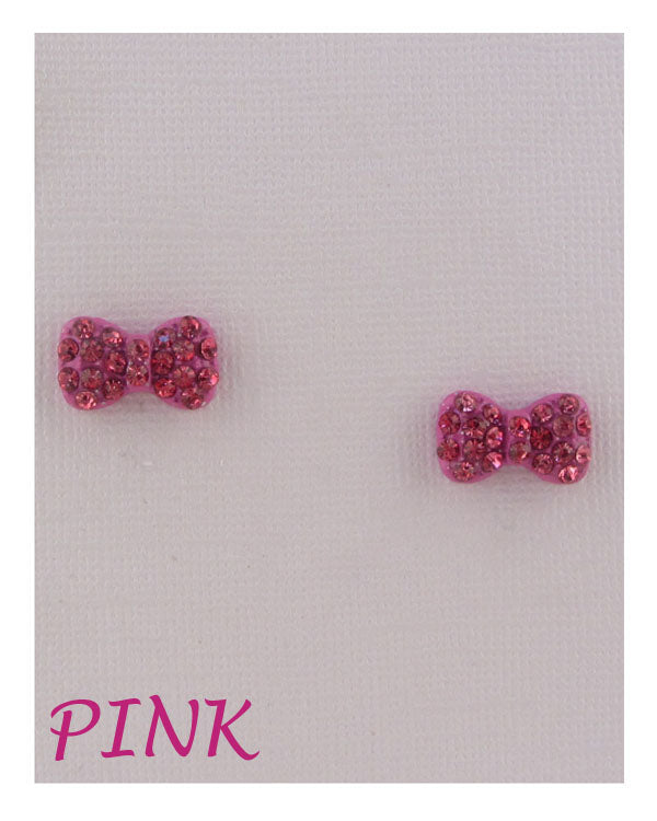 Pendientes lazo con strass decorativa