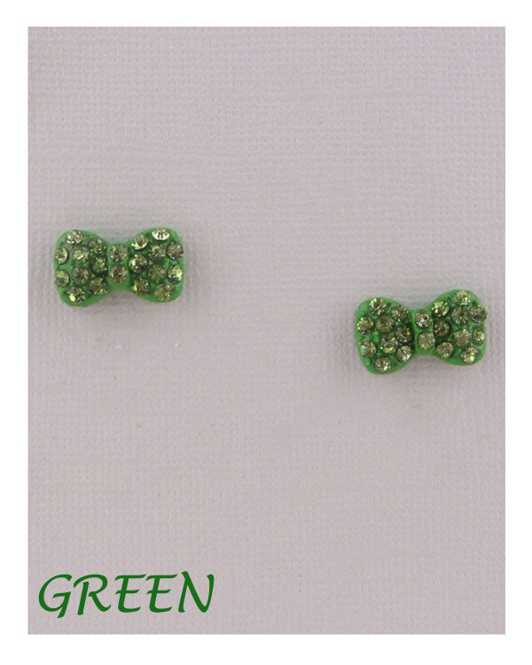 Pendientes lazo con strass decorativa