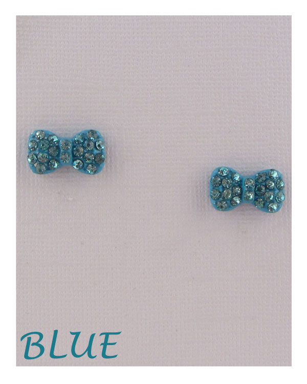 Pendientes lazo con strass decorativa