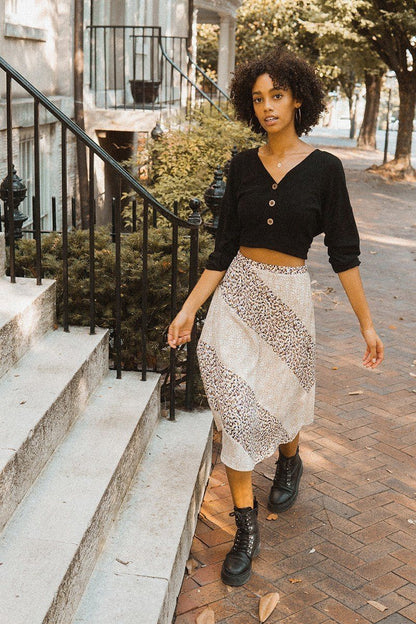 Floral-print Woven Midi Skirt