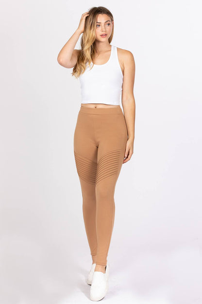 Pantalones Ponte con detalle de pliegues