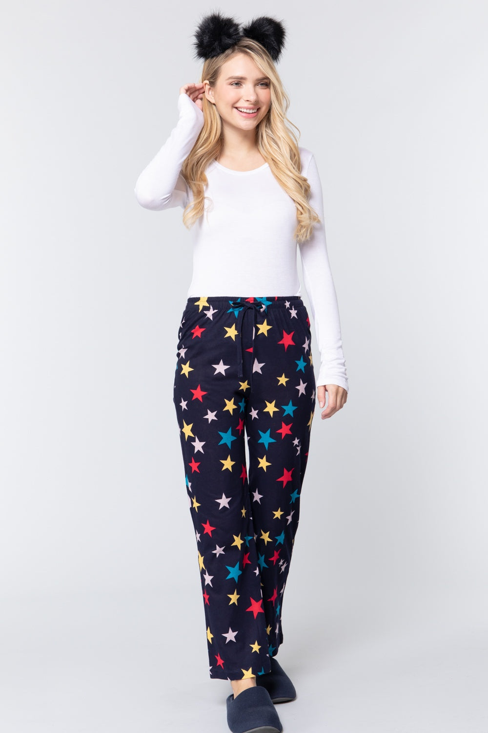 Pijama De Algodón Con Estampado De Estrellas