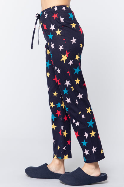 Pijama De Algodón Con Estampado De Estrellas