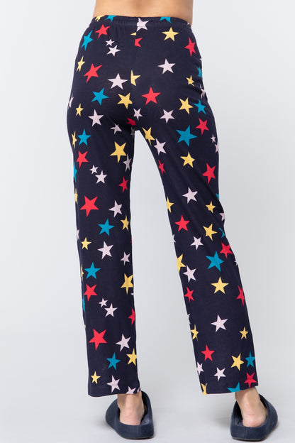 Pijama De Algodón Con Estampado De Estrellas