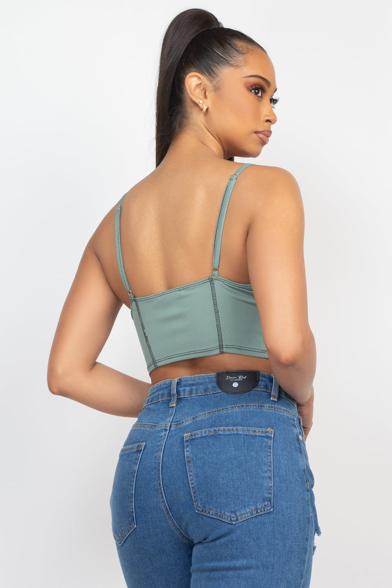 Bustier Sleeveless Ribbed Top