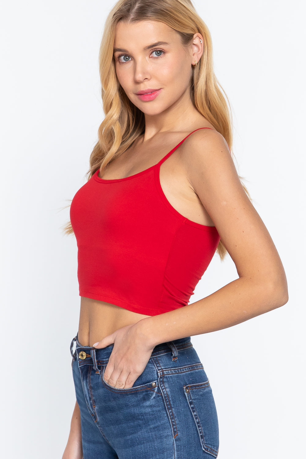 Round Neck W/removable Bra Cup Tank Top | 16 Color Options!