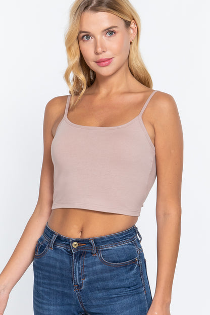 Round Neck W/removable Bra Cup Tank Top | 16 Color Options!