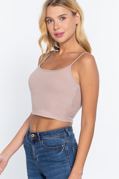 Round Neck W/removable Bra Cup Tank Top | 16 Color Options!