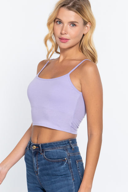 Round Neck W/removable Bra Cup Tank Top | 16 Color Options!