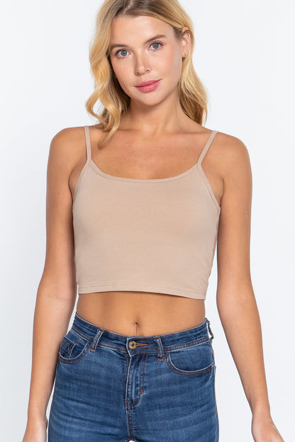 Round Neck W/removable Bra Cup Tank Top | 16 Color Options!