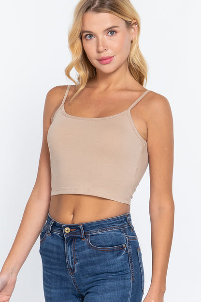 Round Neck W/removable Bra Cup Tank Top | 16 Color Options!