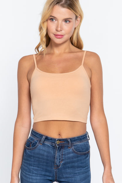 Round Neck W/removable Bra Cup Tank Top | 16 Color Options!