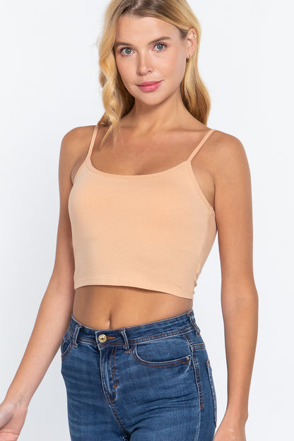 Round Neck W/removable Bra Cup Tank Top | 16 Color Options!