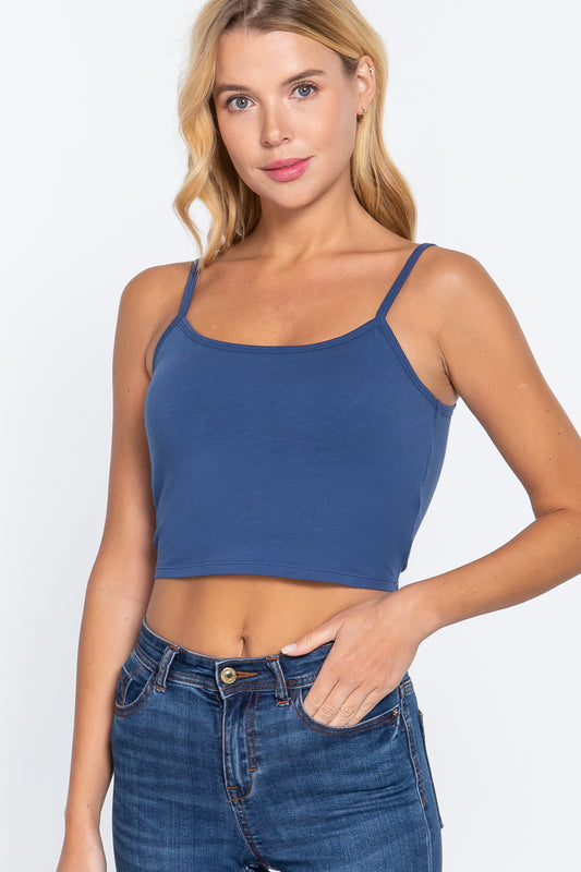 Round Neck W/removable Bra Cup Tank Top | 16 Color Options!