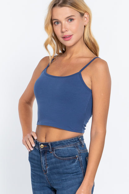 Round Neck W/removable Bra Cup Tank Top | 16 Color Options!