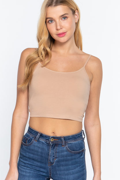 Round Neck W/removable Bra Cup Tank Top | 16 Color Options!