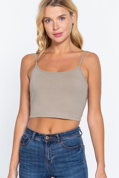 Round Neck W/removable Bra Cup Tank Top | 16 Color Options!